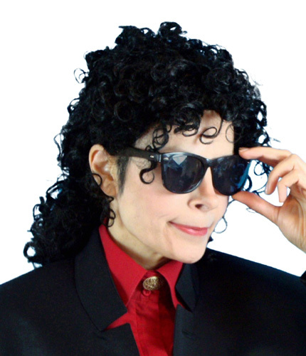 1980's Michael Jackson Wig Short Gel Curls Black Wig