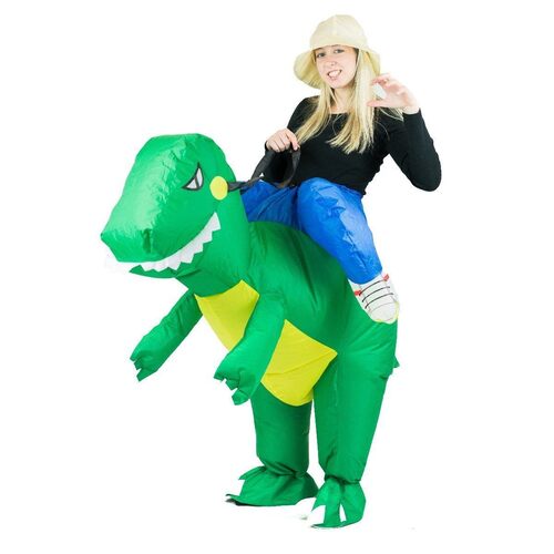 Inflatable Green Dinosaur Costume - BODYSOCKS