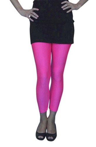 Adult Neon Pink Footless Tights