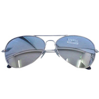 Glasses - Silver Mirror Aviator Sunnies