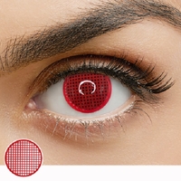 CRAZY LENS RED MESH 1 YEAR CONTACT LENS