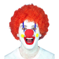 Wig - Orange Curly Clown