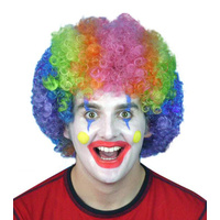 Wig - Rainbow Curly Clown