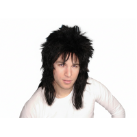 Wig - Black 'Poita' Spiky Mullet