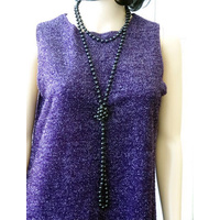 Beads Flapper - Black 183Cm