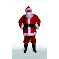 10 PIECE SANTA SUIT WITH WIG & BEARD - No discount on this item