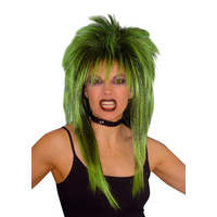 Wig - Spiky Vamp (Green/Black)