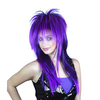 Wig - Spiky Vamp (Purple/Black)