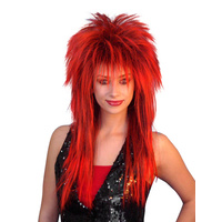 Wig - Spiky Vamp (Red/Black)