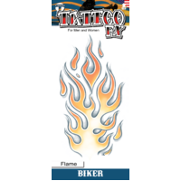 Biker - Flames - Temporary Tattoo