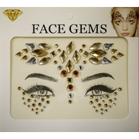 GOLD/SIVER FACE JEWELS STICKERS