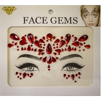 RED FACE JEWELS STICKERS