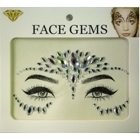 SILVER FACE JEWELS STICKERS