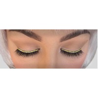 Eyelash - Blackw/Gold Glitter Stones