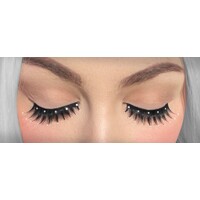 Eyelash - Black Spiky W/Mirror Drops
