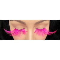 Eyelash - Long Pink Feathers