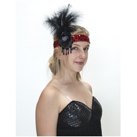 RED/BK  FLAPPER HBAND 