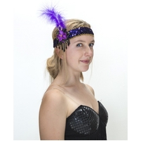 PURPLE  FLAPPER HBAND