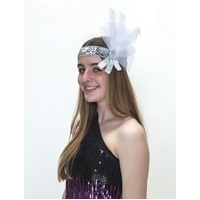 SIL/WHT FLAPPER HBAND 