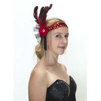RED/BLK FLAPPER HBAND 