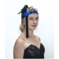 BLUE/BLK  FLAPPER HBAND