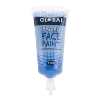 Blue Glitter Face Paint - 15Ml Tube