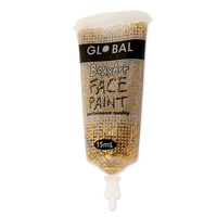 Gold Glitter Face Paint - 15Ml Tube