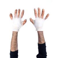 Latex Hands White Albino Gorilla Primate or Yeti