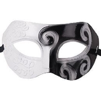 ANTIQUE VENETIAN MASK BLK/WHITE