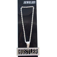 Necklace - Hustler-Silver Metal Necklace