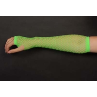 GREEN LONG FISHNET FINGERLESS 3PACK