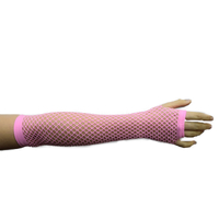 PINK LONG FISHNET FINGERLESS 3 PACK