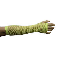 YELLOW LONG FISHNET FINGERLESS 3 PACK