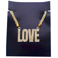Necklace - Love Necklace - Gold Plastic