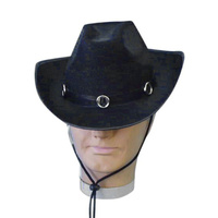 Hat- Cowboy Hat Felt - Black (A)