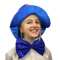 BLUE LARGE CLOWN BOWTIE