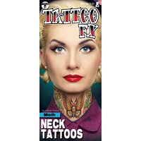 Moth - Neck Tattoo 