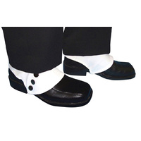 Shoe Spats Gangster - White (Pair)
