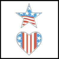 Stars, Stripes & Heart - Stars & Stripes Temporary Tattoo