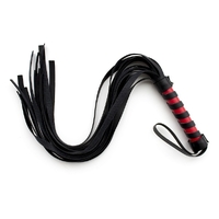 BLACK/RED WHIP 45CM LONG