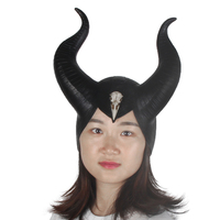 Evil Fairy Queen Skull Horns and LED Beak Skull Necklace