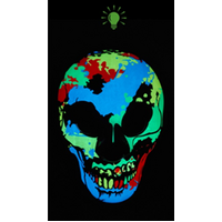 Mask - Light Up Mask - Skull Colourful