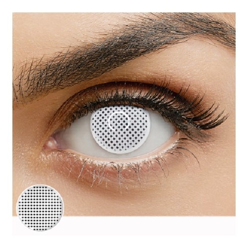 CRAZY LENS WHITE MESH 1 YEAR CONTACT LENS