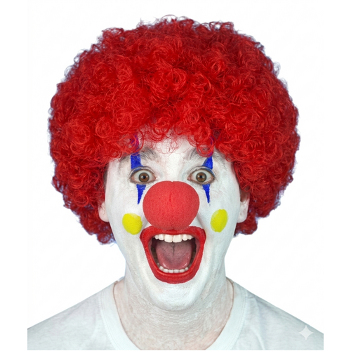 Wig - Red Curly Clown
