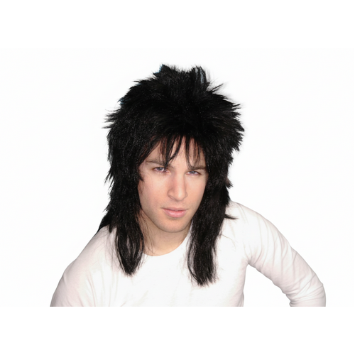 Wig - Black 'Poita' Spiky Mullet