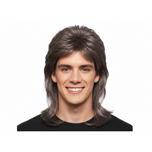 Wig - Mullet Streaked(Brown/Blonde)