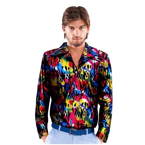 FLAME DISCO SHIRT LARGE