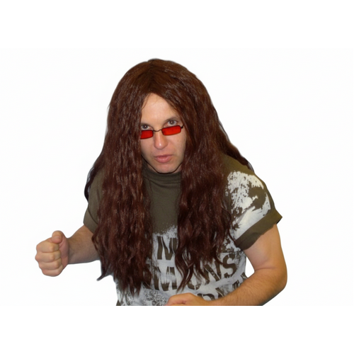 Wig - Heavy Metal Rocker (Long Brown)