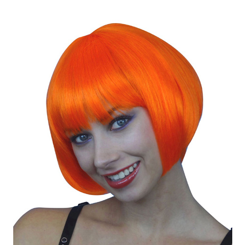 Wig- Orange Short Bob - Deluxe