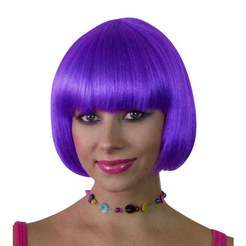 Wig- Purple Short Bob - Deluxe